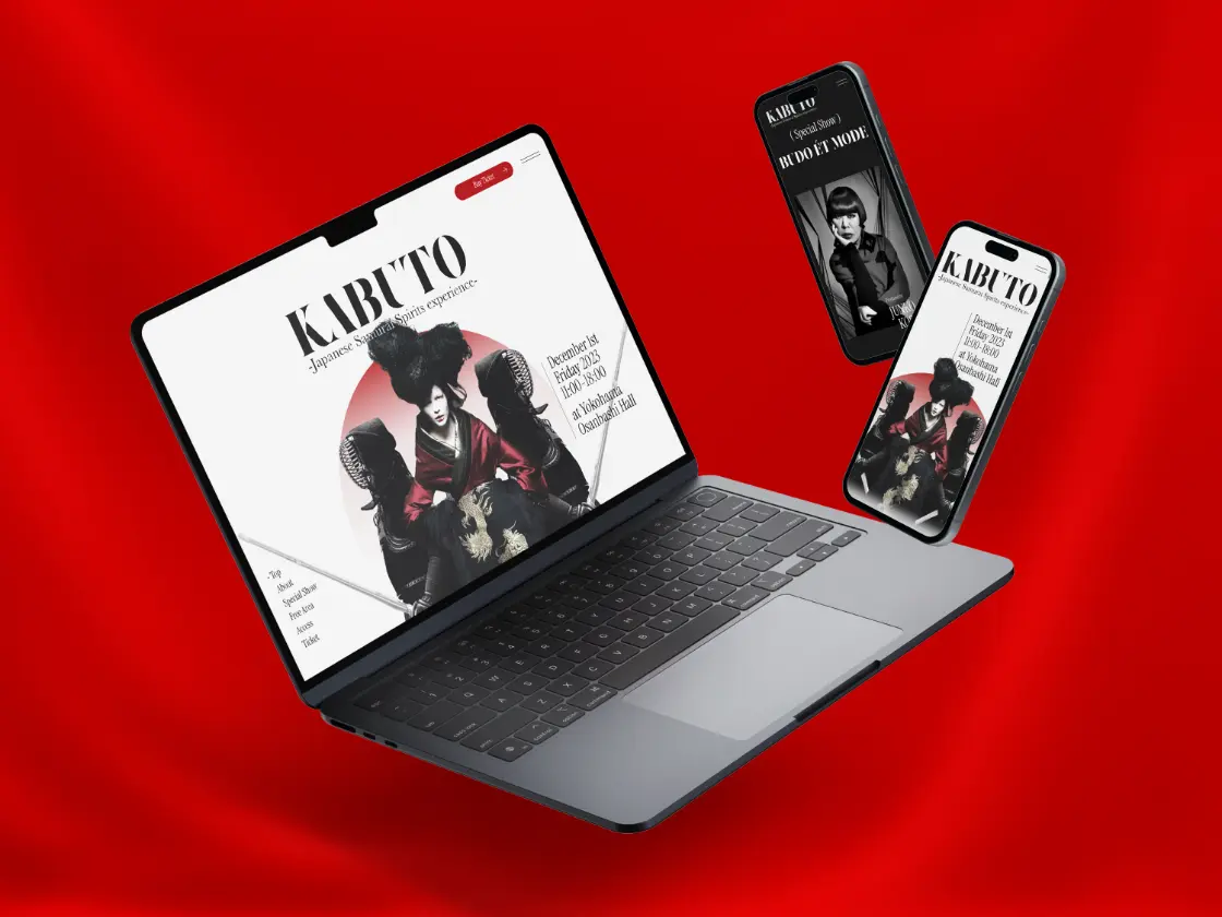 デザイン、WEBサイト制作のモック_PC